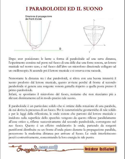 I paraboloidi e il suono